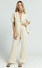 Ace Pants - Linen Look Pant in Oatmeal