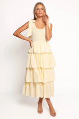 Raphael Tiered Maxi Dress - Yellow