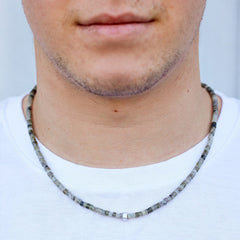 Men's Stone Bead Necklace