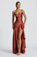 Samira Maxi Dress - Rust