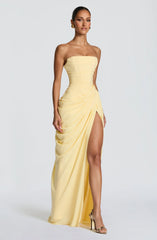 Cyra Maxi Dress - Lemon