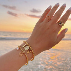 Harper Disc Bead Stretch Bracelet