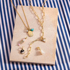 Paperclip Chain Lariat Necklace