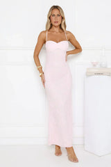 Love Bitten Lace Maxi Dress Pink