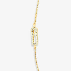 Pavé Initial Box Chain Choker