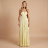 Riley Pleated Halter Maxi Dress