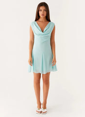 Shayla Mini Dress - Turquoise
