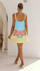 Gianna Mini Dress - Positano Blue