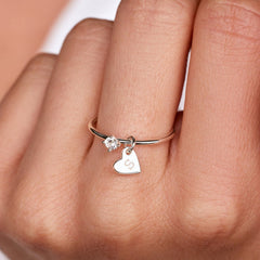 Demi-Fine Engravable Heart Ring