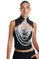 NEVER LOSE ME BEADED TOP