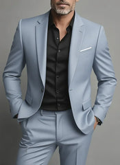 Men’s Two-Piece Slim Fit Suit – Tailored Formal Set for Business & Evening Wear