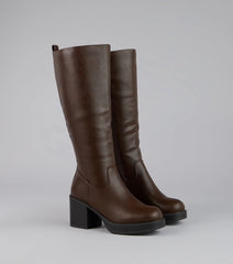 Retro Rise Knee High Platform Boots