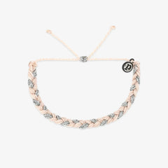 Metallic Blush Braided Bracelet