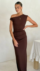 Lilah Maxi Dress - Chocolate