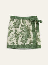Paisley Print Wrap Skirt