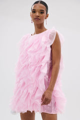 LOVER GIRL RUFFLE MINI DRESS