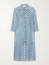 Beachwear Printed cotton and silk-blend midi dress
