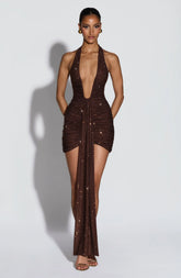 Rosetta Mini Dress - Plum Brown Sparkle