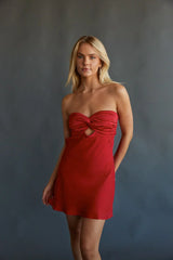 Kiara Keyhole Open Back Mini Dress