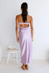 Gleam In Gold Maxi Dress Purple