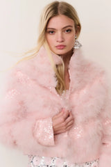 Curran Feather & Sequin Jacket