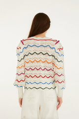 Colorful Stripes Knit Cardigan