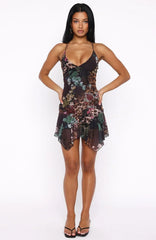 Floating Through It Mini Dress Mystic Leopard