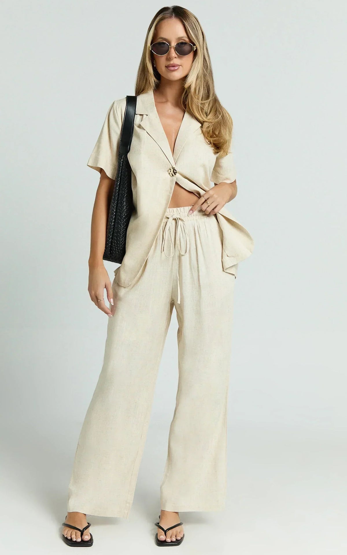 Ace Pants - Linen Look Pant in Oatmeal