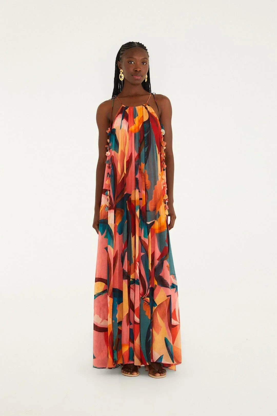 Multicolor Atlantic Rainforest Sleeveless Maxi Dress
