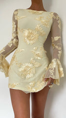 Lanesia Mini Dress - Yellow