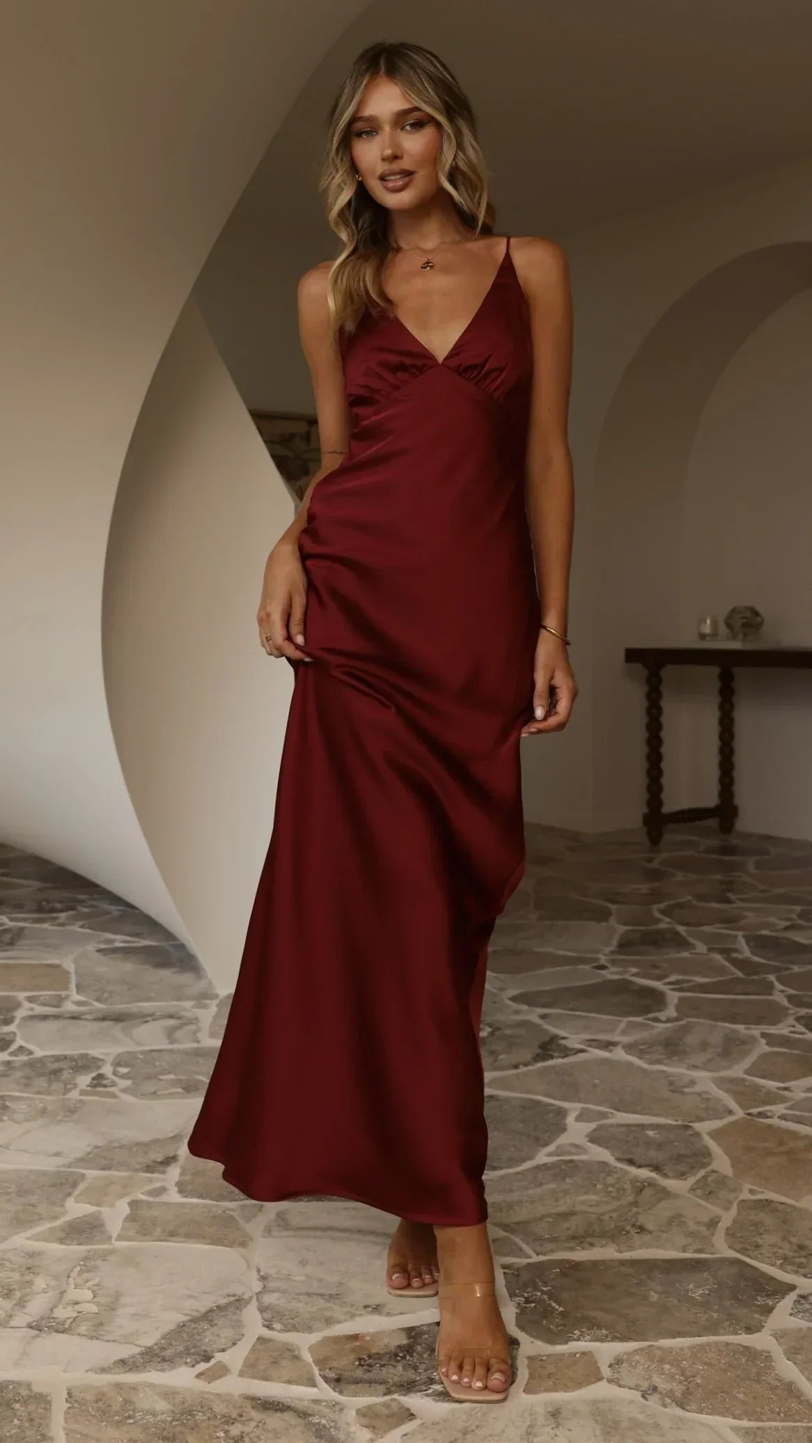 Ziah Maxi Dress - Wine