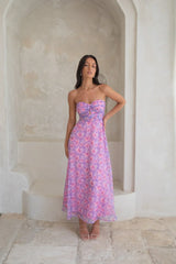 Upon The Moon Strapless Maxi Dress Purple