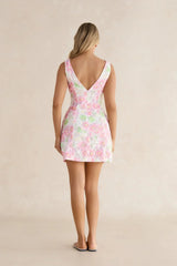 Calling For You Floral Mini Dress Pink