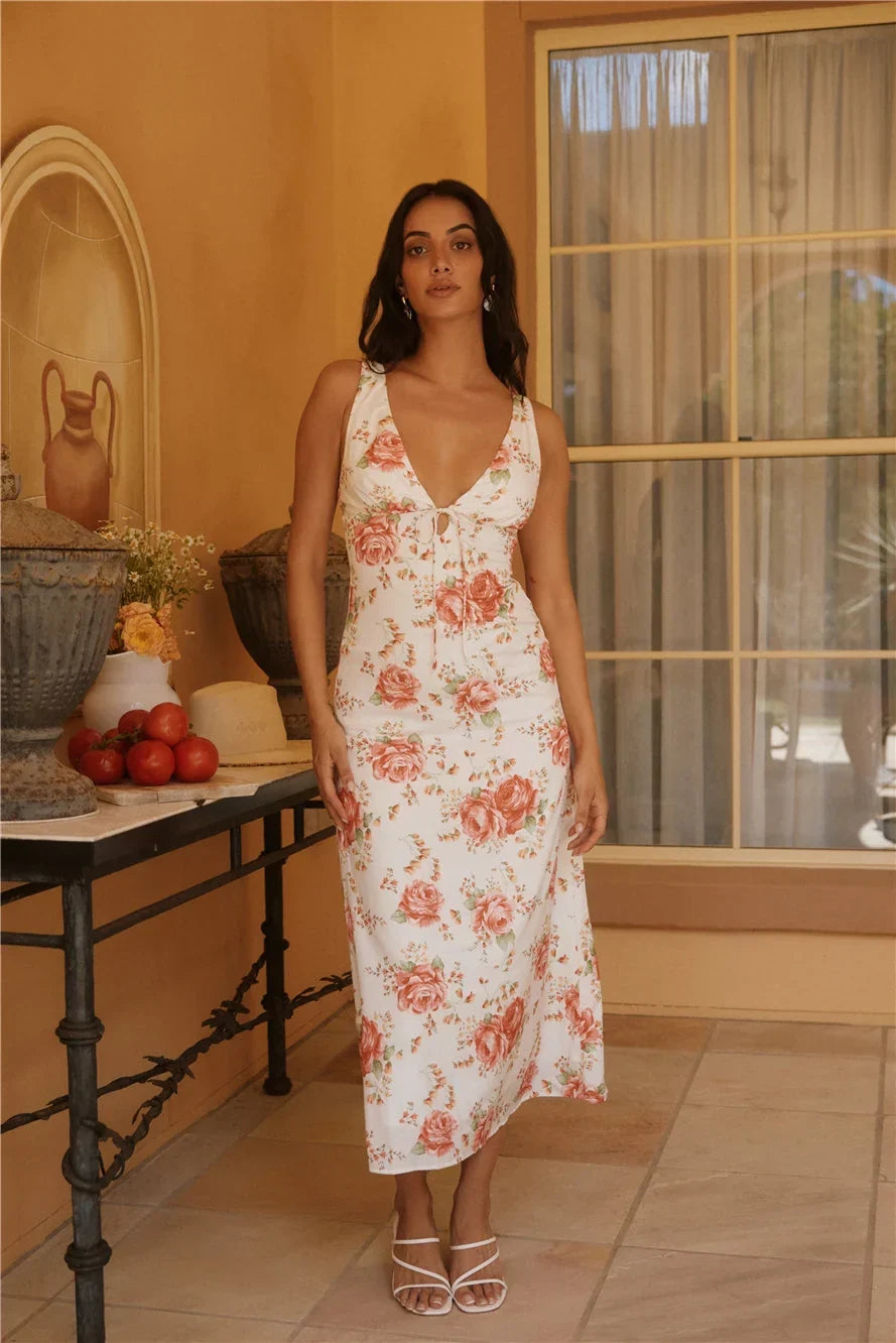 Fleeting Moments Floral Mini Dress Red