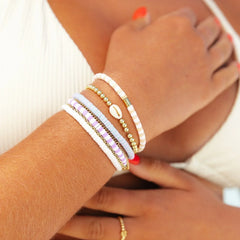 Sandalwood Seascape Stretch Bracelet
