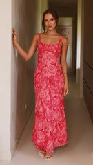 Margo Midi Dress - Pink Floral