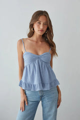 Piper Twist Front Gingham Top