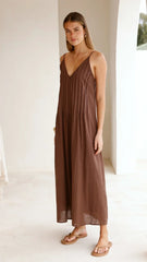 Aspen Maxi Dress - Chocolate