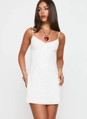 Jaye Mini Dress White Broderie