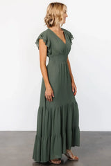 Adelina Maxi Dress | Dark Sage