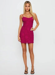 Clemence Mini Dress Hot Pink