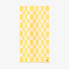 Yellow & White Checkerboard Towel