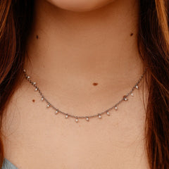 Hanging Pearl Beaded Choker