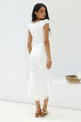 Vintage Song Midi Dress White